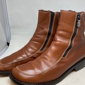 Vintage Donald Pliner Round Toe Boots Brown SZ 7